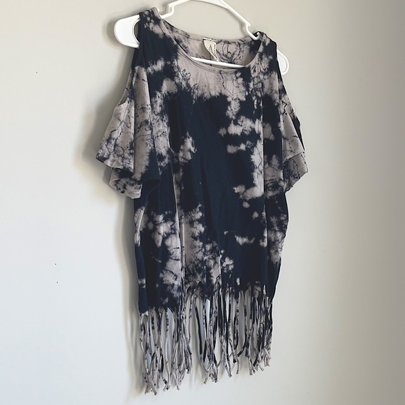 Tie-Dye Rugged Open Shoulder Tee - Picture 2 of 4